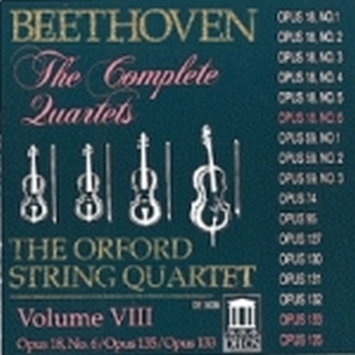 Integrale dei quartetti per archi vol.8: n.6 op.18, n.16 op.135  BEETHOVEN LUDWIG VAN