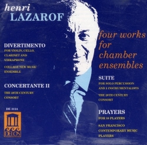 Divertimento per clarinetto, vibrafono, violino e violoncello  LAZAROF HENRI