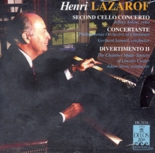 Secondo concerto per violoncello, Concertante per 16 archi e 2 corni francesi  LAZAROF HENRI