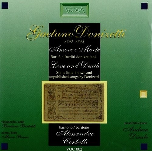 Amore e morte (liriche rare e inedite)  DONIZETTI GAETANO