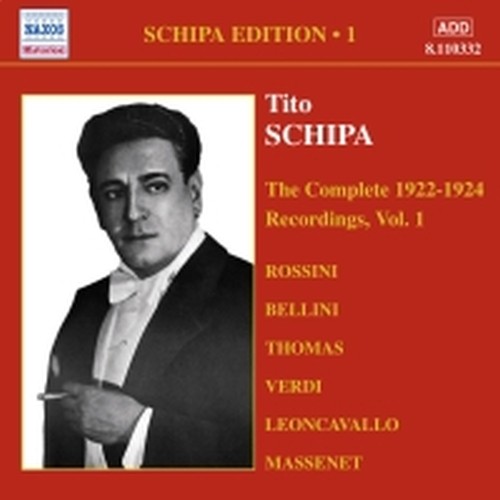 Schipa Edition, Vol.1: 1922-1924  SCHIPA TITO