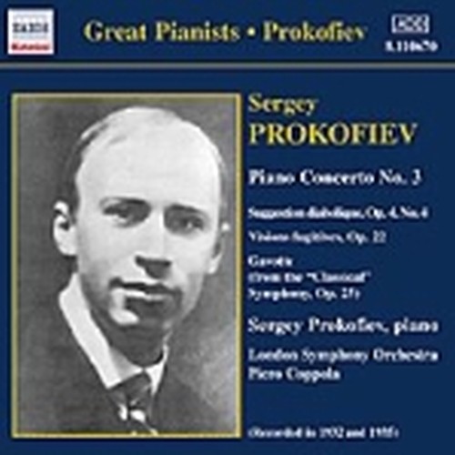 Concerto x pf n.3 op.22, Visioni fuggitive op.22, Suggestion diabolique op.4 n.4  PROKOFIEV SERGEI