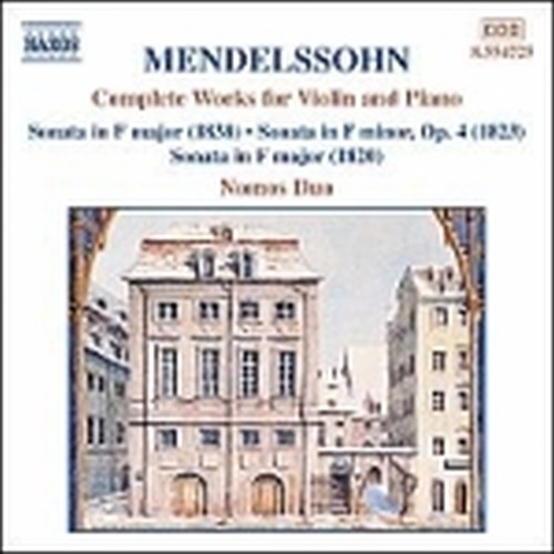 Opere x vl e pf  MENDELSSOHN FELIX