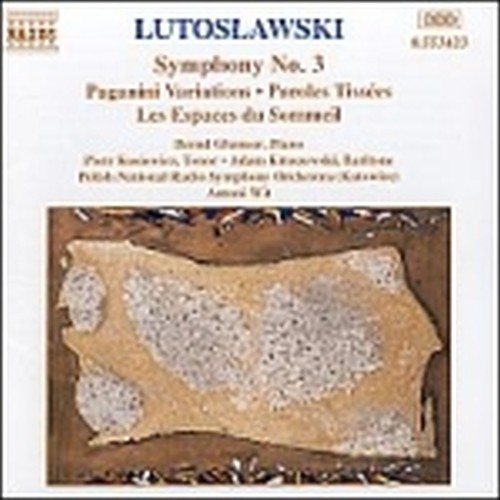 Opere x orchestra (integrale) Vol.3: Sinfonia n.3, Variazioni Paganini, Paroles  LUTOSLAWSKI WITOLD