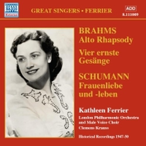 Vier ernste Gesänge op.121, Sapphische Ode, 2 Lieder op.91, Rapsodia op.53  BRAHMS JOHANNES