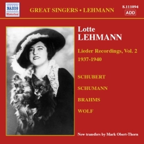 Lieder Recordings, Vol. 2 (1937-1940)  LEHMANN LOTTE