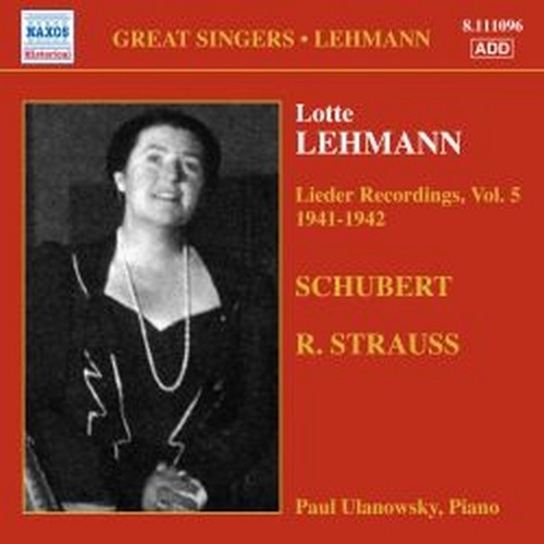 Lieder Recordings, Vol. 5 (1941-42)  LEHMANN LOTTE