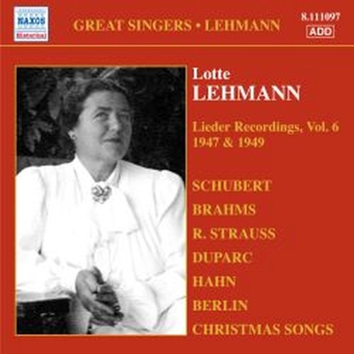 Lieder Recordings, Vol. 6 (1947, 1949)  LEHMANN LOTTE