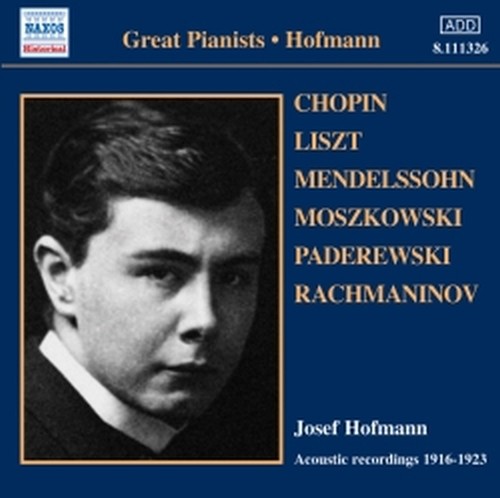 Hofmann, Acoustic Recordings 1916-1923  HOFMANN JOSEF  pf
