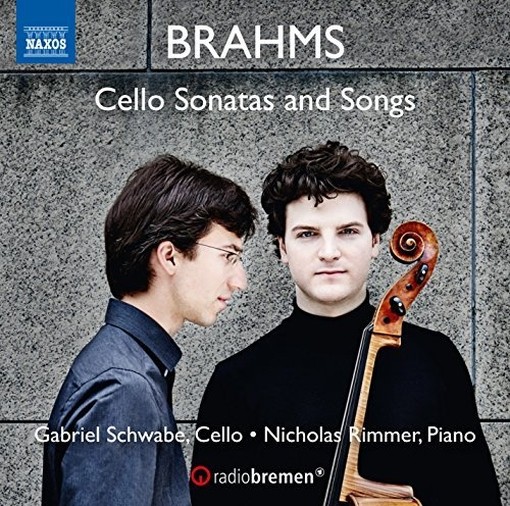 Sonate per violoncello opp.38 e 99, 6 Lieder (trascr.G.Schwabe e N. Rimmer)  BRAHMS JOHANNES