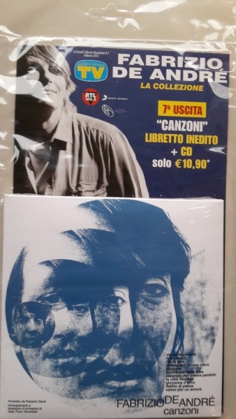 FABRIZIO DE ANDRE', "CANZONI" TV SORRISI E CANZONI USCITA N. 7, LIBRETTO INEDITO + CD