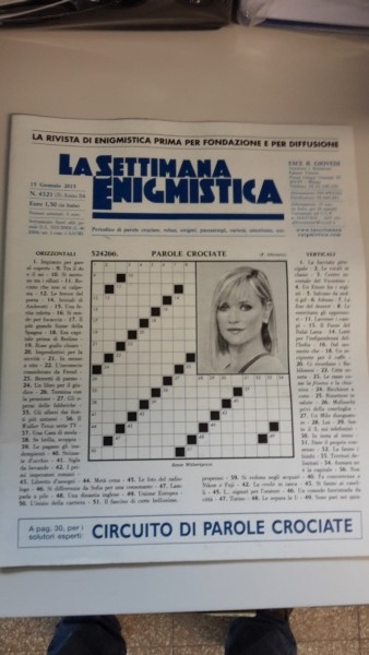 LA SETTIMANA ENIGMISTICA, 15 GENNAIO 2015. ANNO 84 N. 4321