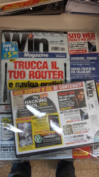 WIN MAGAZINE FEBBRAIO 2015, CON DVD DOPPIO TRUCCA IL TUO ROUTER