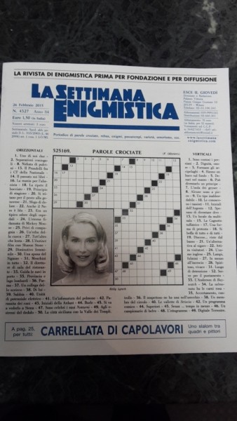 LA SETTIMANA ENIGMISTICA, 26 FEBBRAIO 2015. ANNO 84 N. 4327