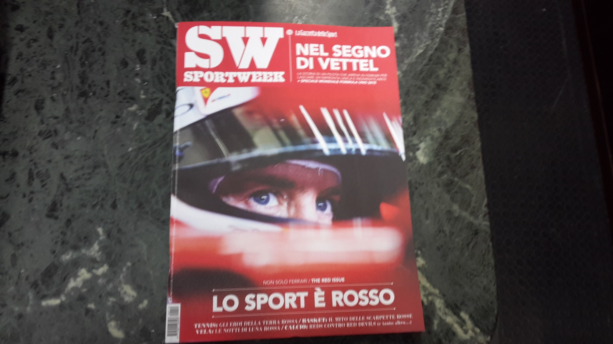 SPORTWEEK DEL 14 MARZO 2015, NEL SEGNO DI VETTEL, LO SPORT E' ROSSO