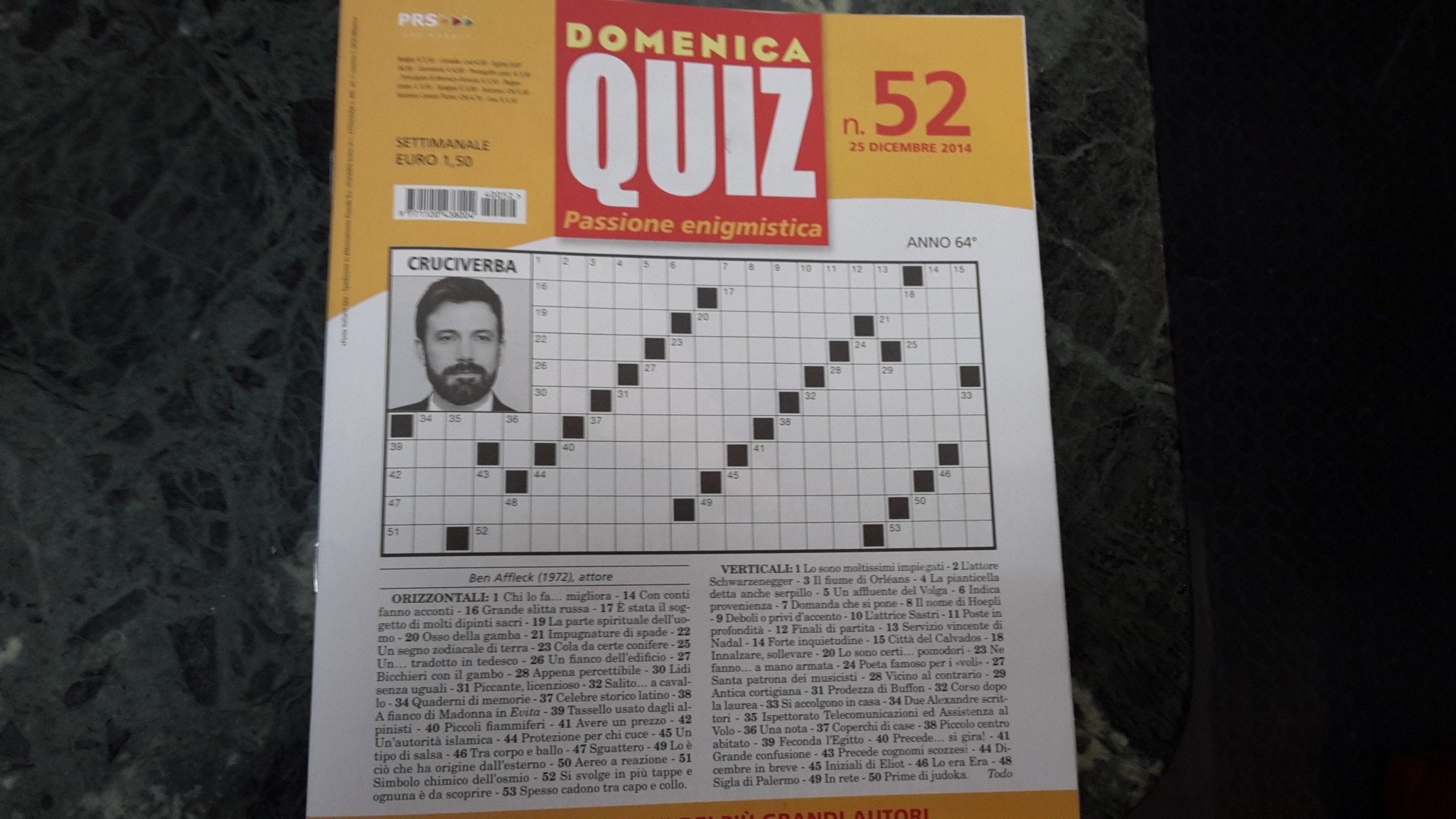 DOMENICA QUIZ, N.52 DEL 25 DICEMBRE 2014