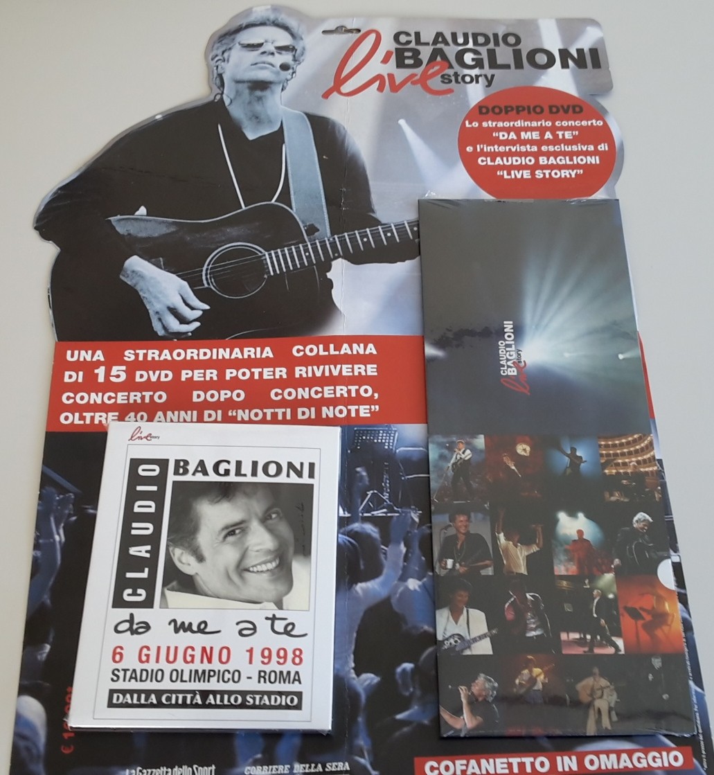 Claudio Baglioni live story Doppio DVD. uscita n.1, GAZZETTA