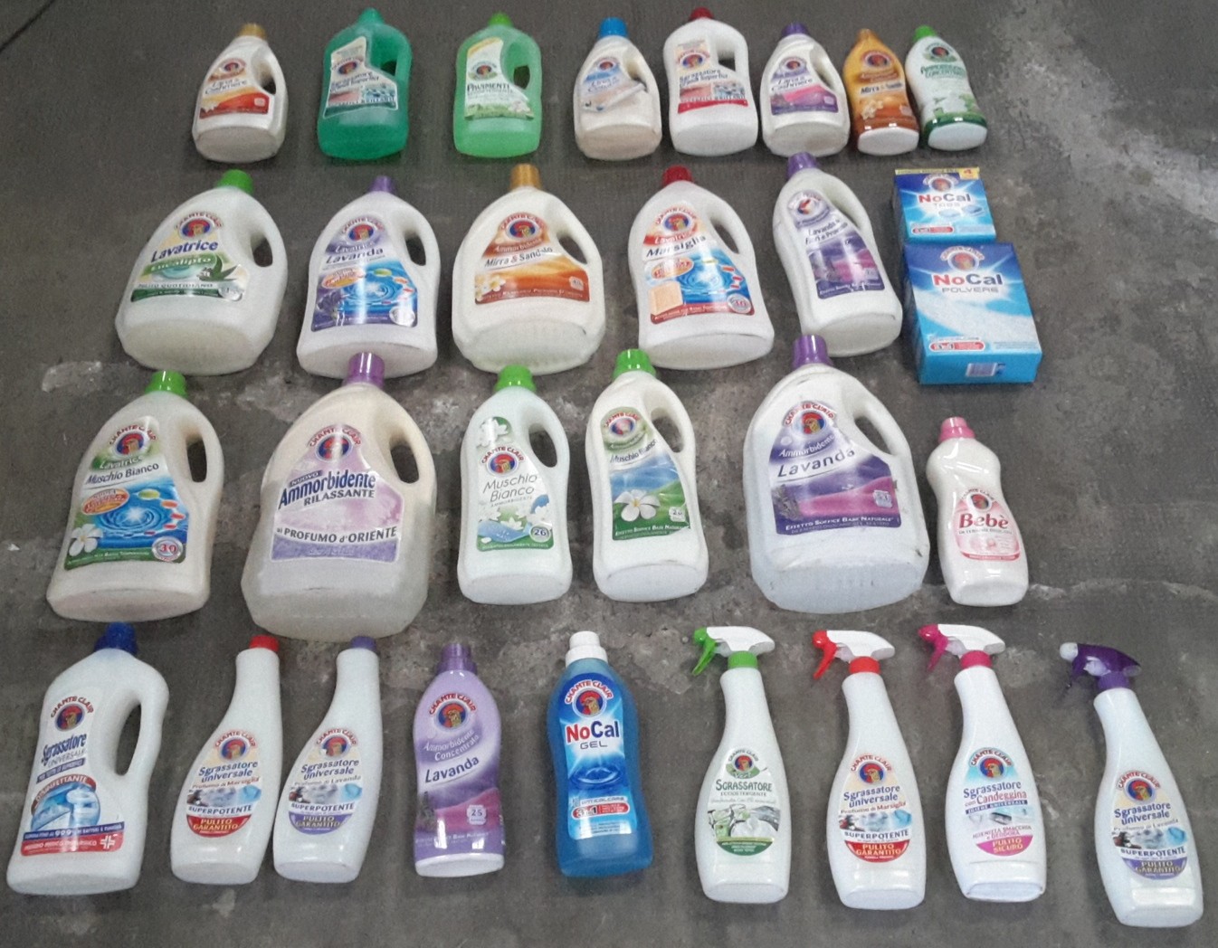 30 pz lotto chante clair, sgrassatori, ammorbidenti, ecc. varie fragranze come da foto