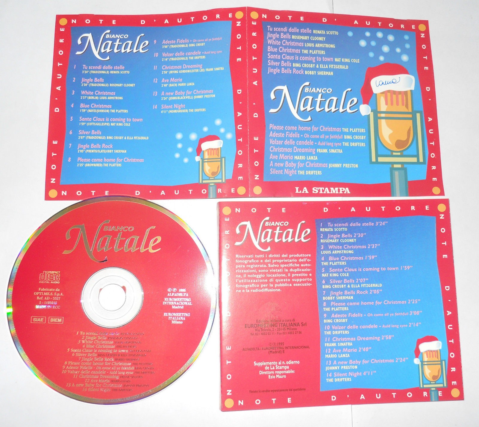 NOTE D'AUTORE - BIANCO NATALE (1995 La Stampa) - CD Editoriale..