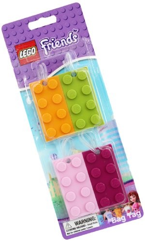 LEGO L454 - Portachiavi a forma di mattoncini lego, 4 diversi colori, serie Friends