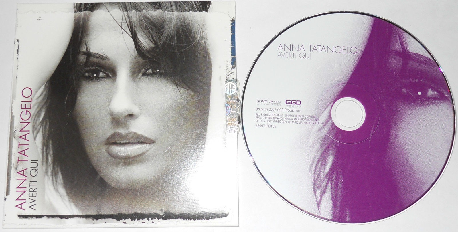 ANNA TATANGELO - AVERTI QUI "1 Track Promo" (2007) - CD Single..