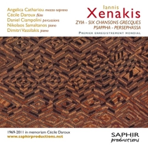 Zyia, Persephassa, 6 Chansons grecques, Psappha  XENAKIS IANNIS