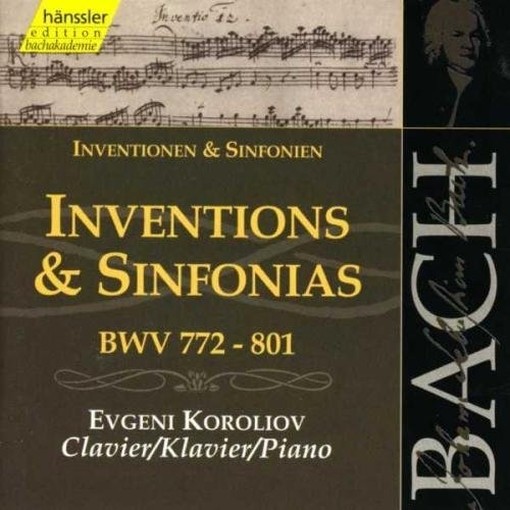 Opere per clavicembalo - invenzioni e Sinfonie  BACH JOHANN SEBASTIAN