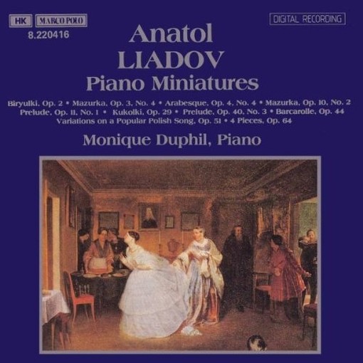 Musica x pf: Biryulki op.2, Mazurca n.2op.10, n.4 op.3, Preludio n.1 op.11, n.3  LYADOV ANATOL