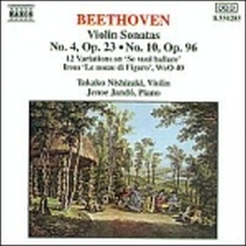 Sonata x vl n.4 op.23, n.10 op.96, 12 variazioni WoO 40 su "Se vuol ballare" dal  BEETHOVEN LUDWIG VAN