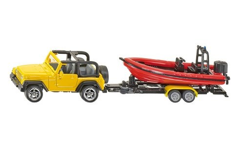 Siku 1658 - Jeep con barca - Modellino in scala 1:64