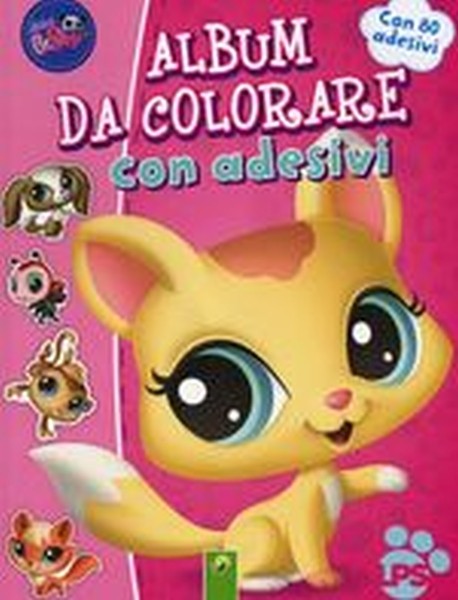 PETSHOP ALBUM DA COLORARE CON ADESI