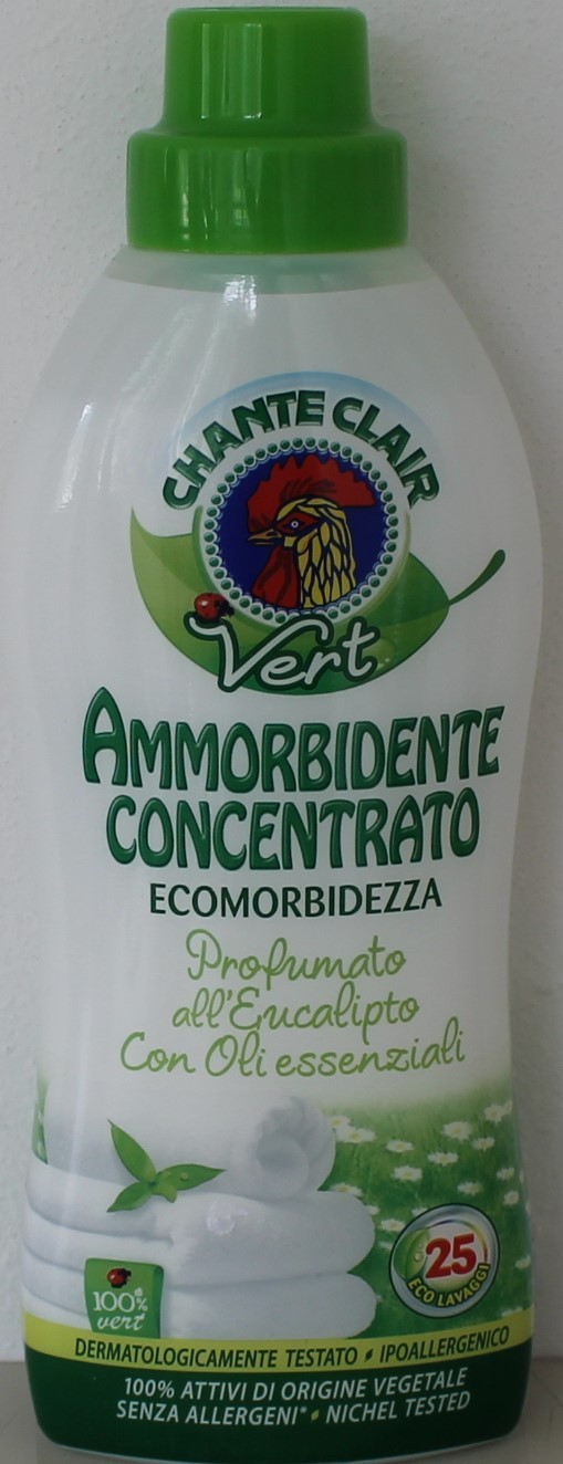 3 pz CHANTE CLAIR Ammorbidente concentrato Ecomorbidezza Profumato all'Eucalipto con oli essenziali 625 ml