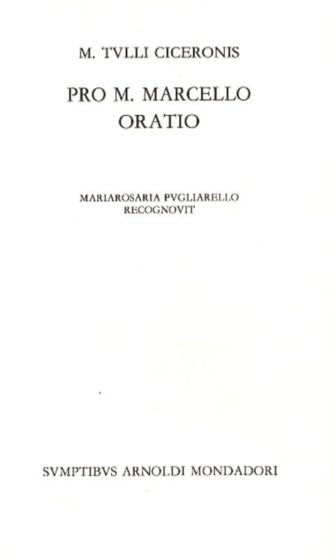 PRO MARCELLO ORATIO