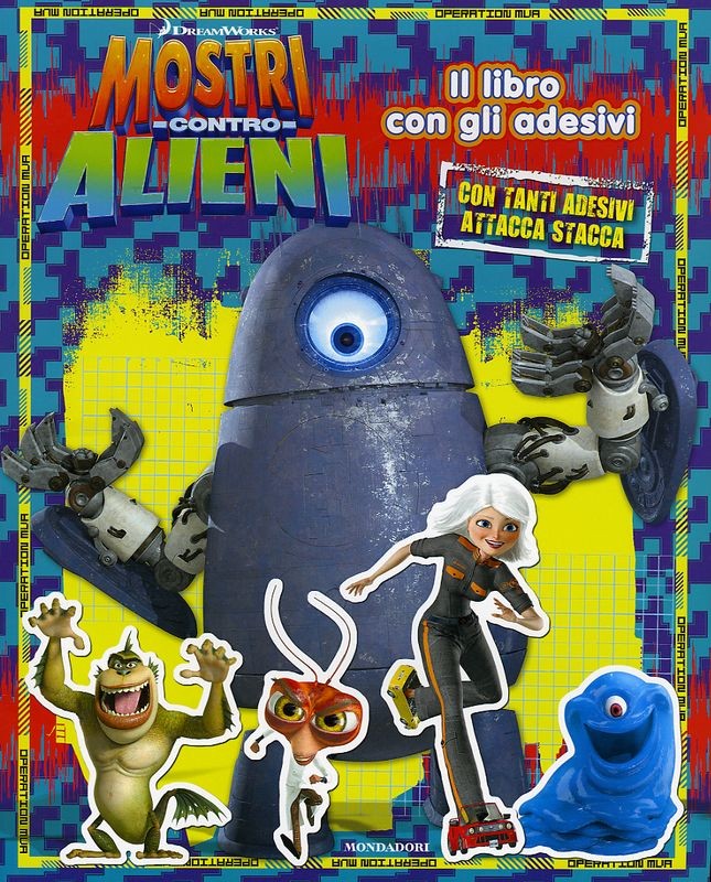 MOSTRI CONTRO ALIENI - LIBRO ADESIV