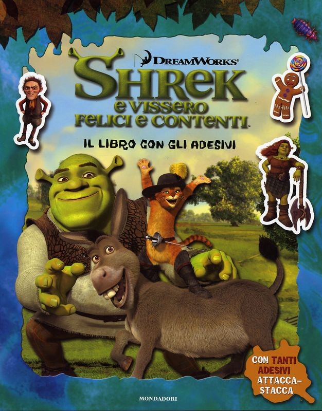 SHREK 4 LIBRO ADESIVI