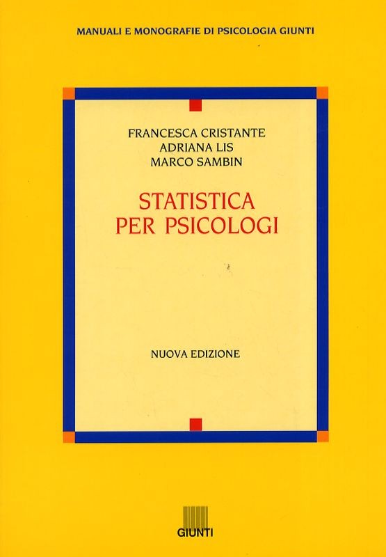 STATISTICA PER PSICOLOGI
