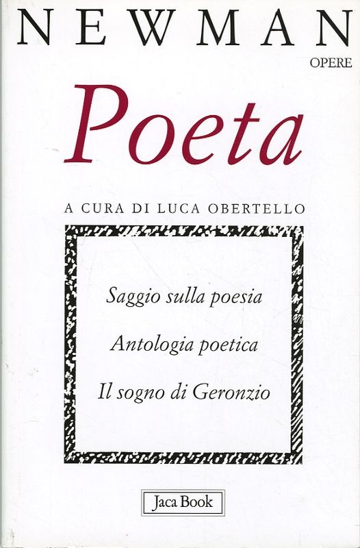POETA SAGGIO SULLA POESIA ANTOLOGIA