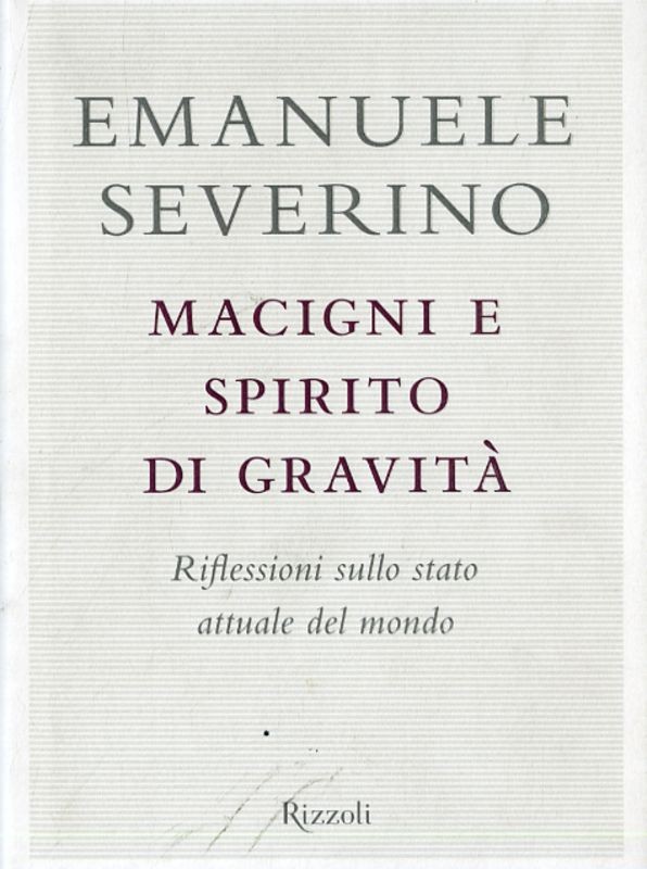 MACIGNI E SPIRITO DI GRAVITA