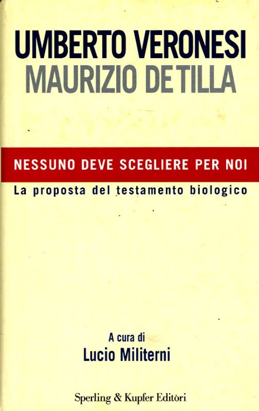 NESSUNO DEVE SCEGLIERE PER NOI
