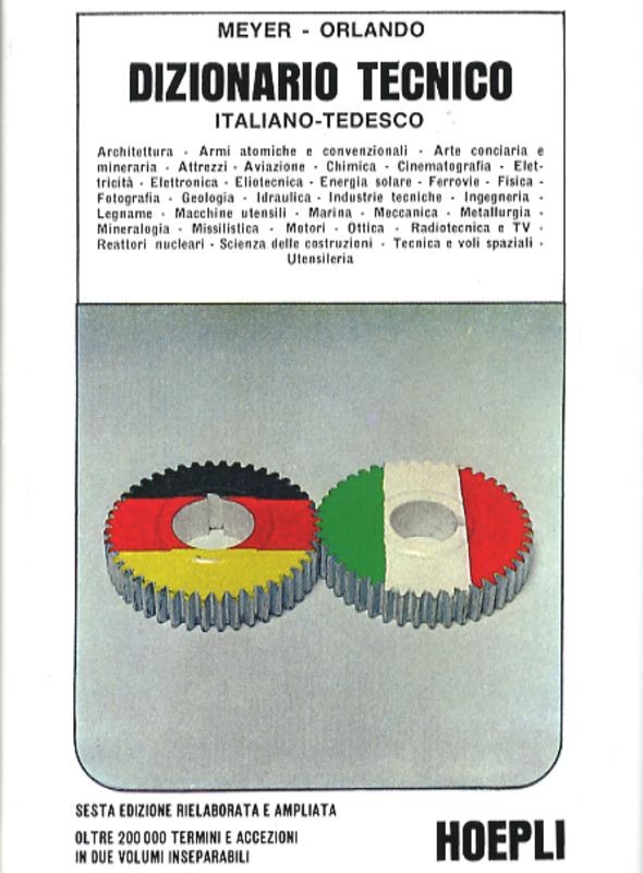 DIZIONARIO TECNICO TEDESCO 2VOLL.