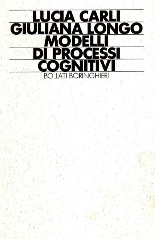 MODELLI DI PROCESSI COGNITIVI
