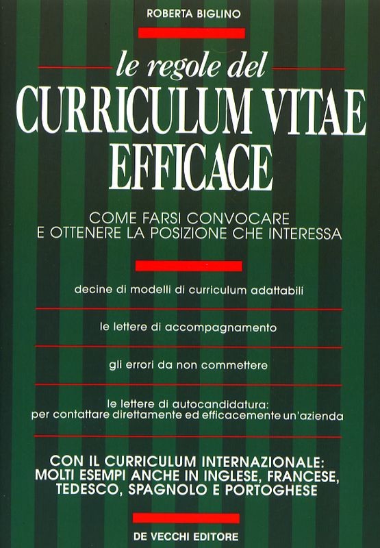 REGOLE DEL CURRICULUM VITAE EFFICAC