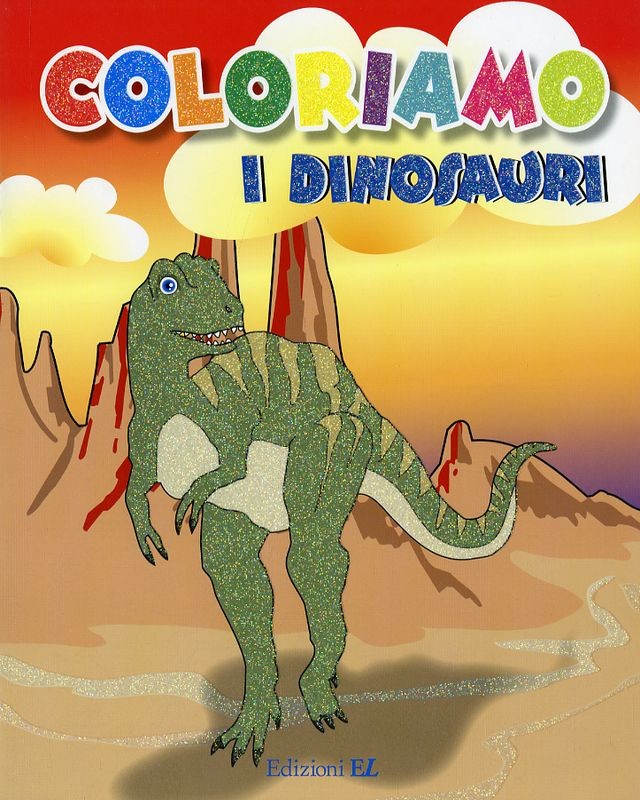 COLORIAMO I DINOSAURI (ROSSO)