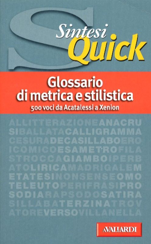 GLOSSARIO DI METRICA E STILISTICA