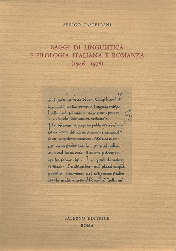 SAGGI DI LINGUISTICA E FILOLOGIA 3V