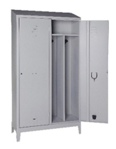 ARMADI METALLICI PER SPOGLIATOI CON TETTO SPIOVENTE 2P 80X40X192