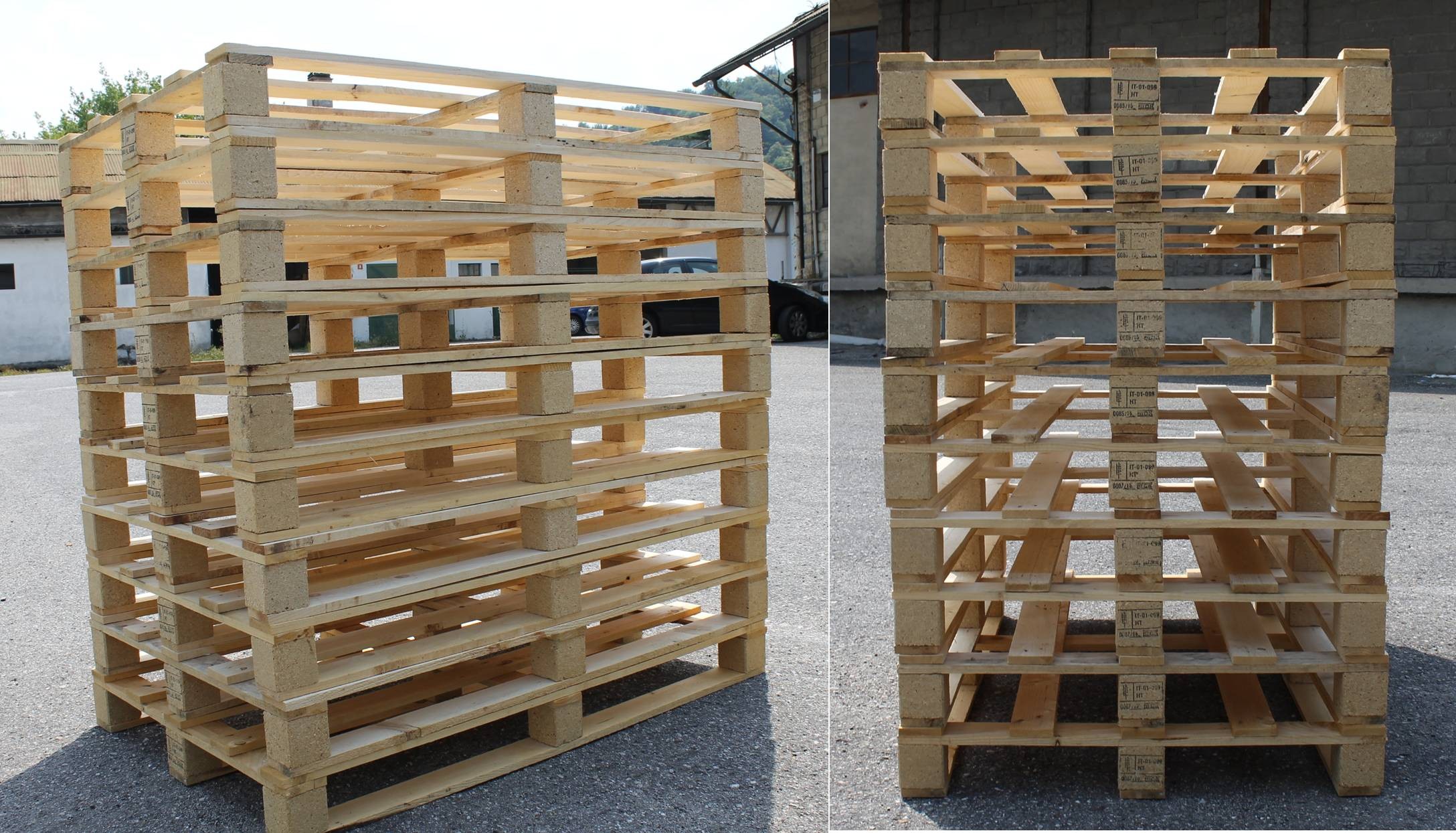 10 Bancali in legno Pedana Pallet standard 120x80 Portata 1000 Kg Nuovo Trattato HT