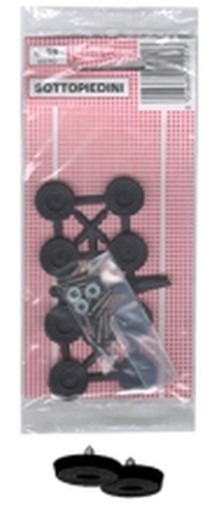 BLISTER 50-GOMMINI NERI CON VITI MM.18 8PZ