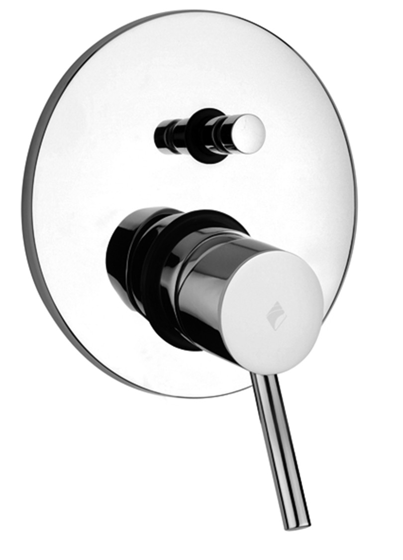 BIRILLO Miscelatore incasso con deviatore piastra Lusso TONDA