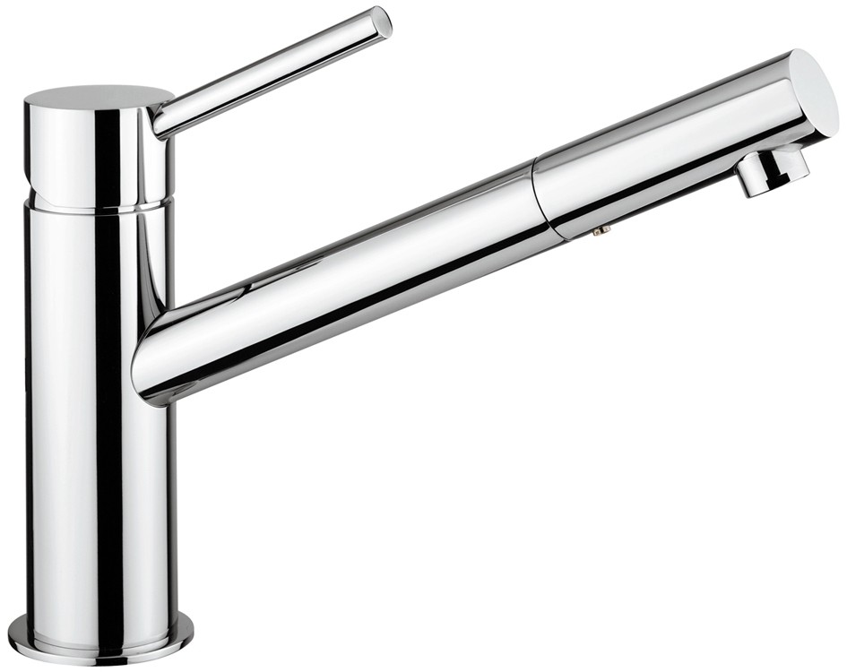 BIRILLO Miscelatore lavabo canna lunga con prolunga mm.100 forata + asta verticale + asta orizzontale cm.39 + scarico 1”1/4